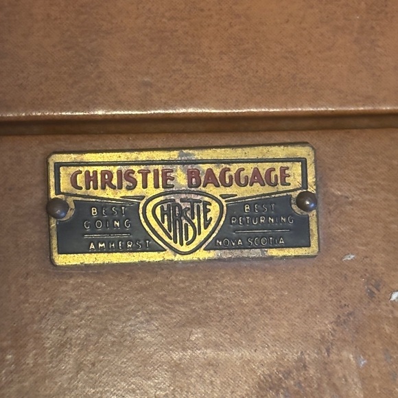 christie baggage Handbags - Christie Baggage Vintage Brown Suitcase